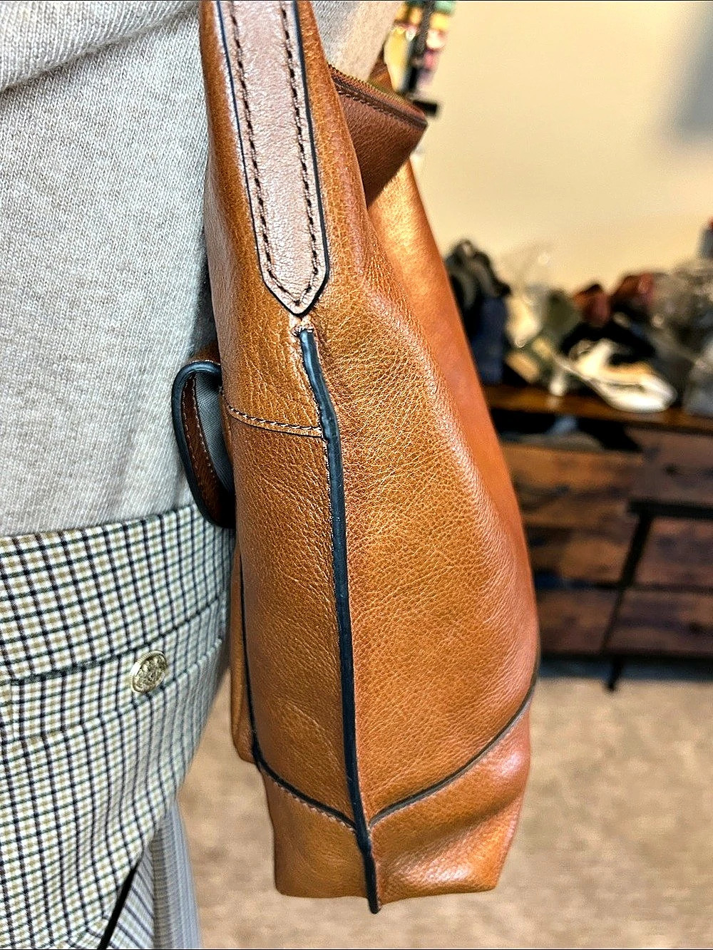 Fossil Maya Hobo Brown Crossbody Bag - Picture 7 of 16